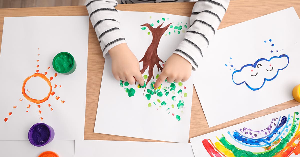 Unlocking Creativity and Growth: The Benefits of Finger Painting in Therapeutic Preschool Programs | CST Academy