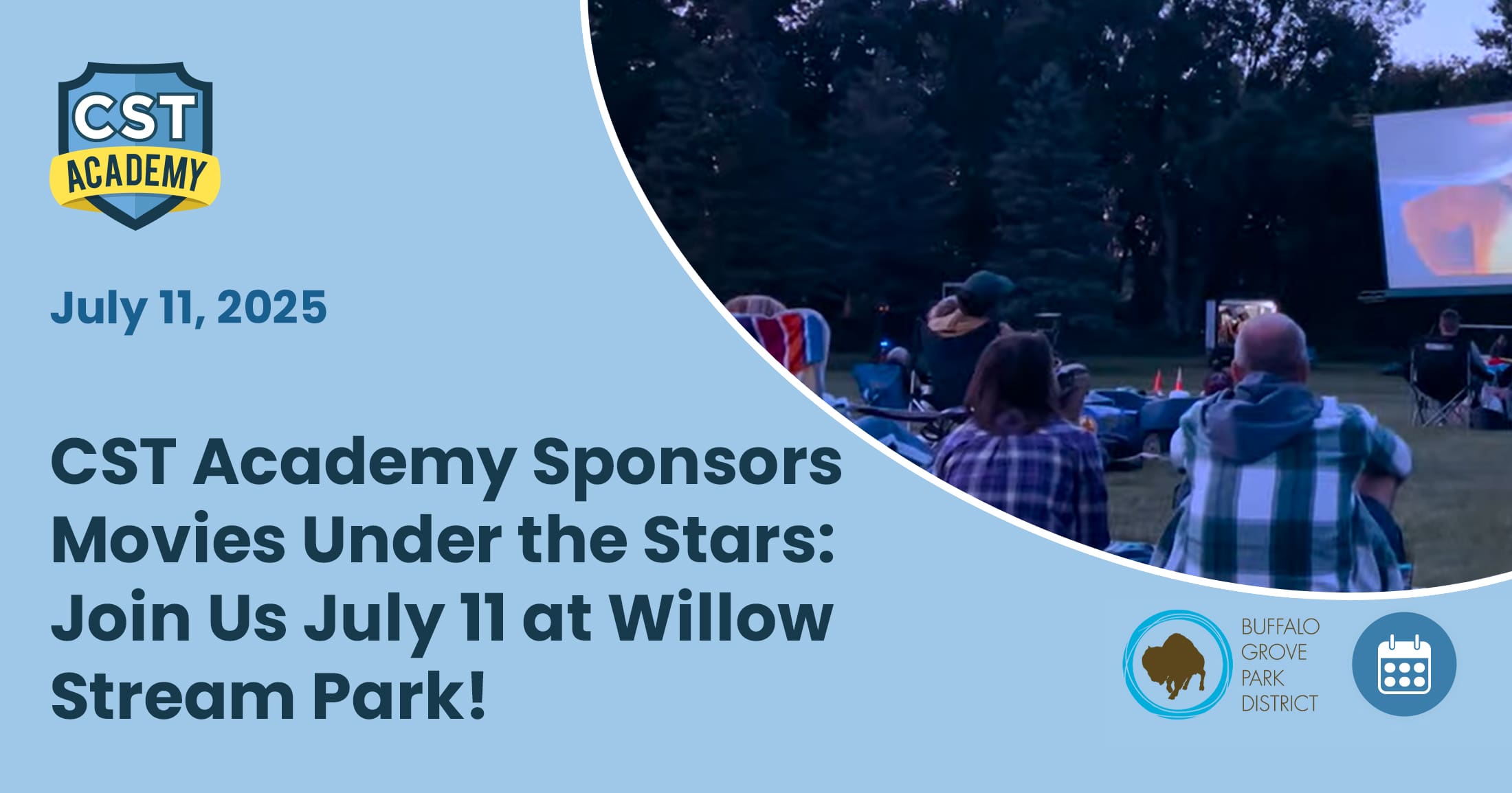 CST Academy Sponsors Movies Under the Stars: Join Us July 11 at Willow Stream Park! | CST Academy