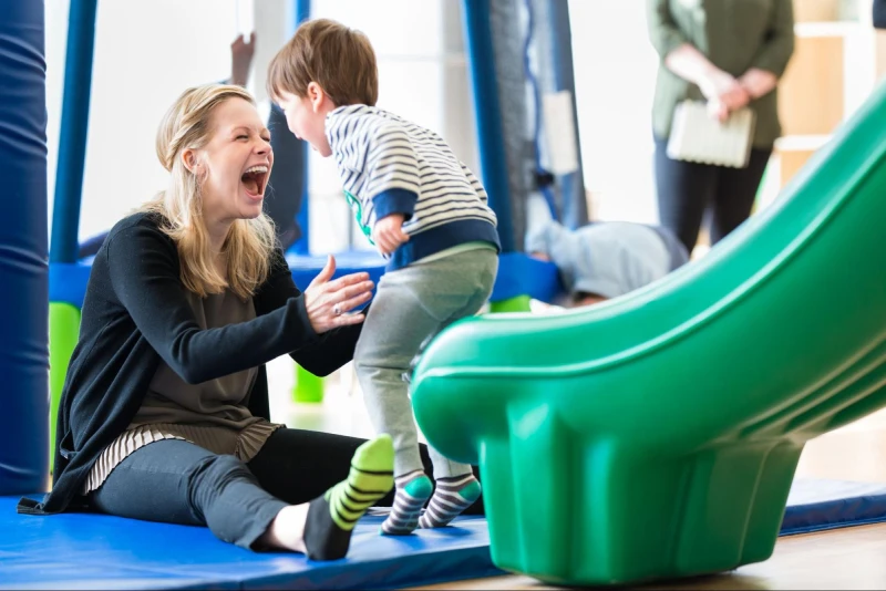 Physical Therapy in Bucktown -  Child participating in a physical pherapy session at CST Academy