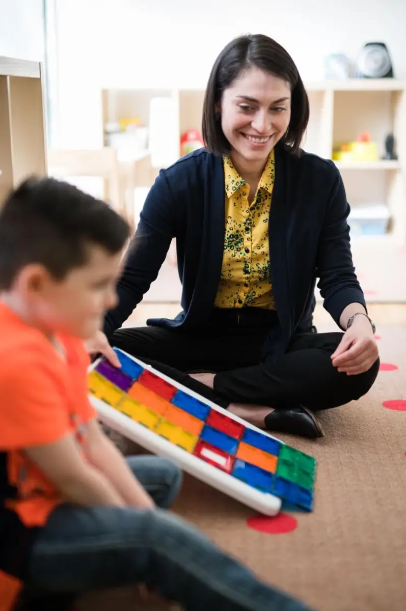 Pediatric therapy in Wicker Park - child during a speech therapy session at CST Academy