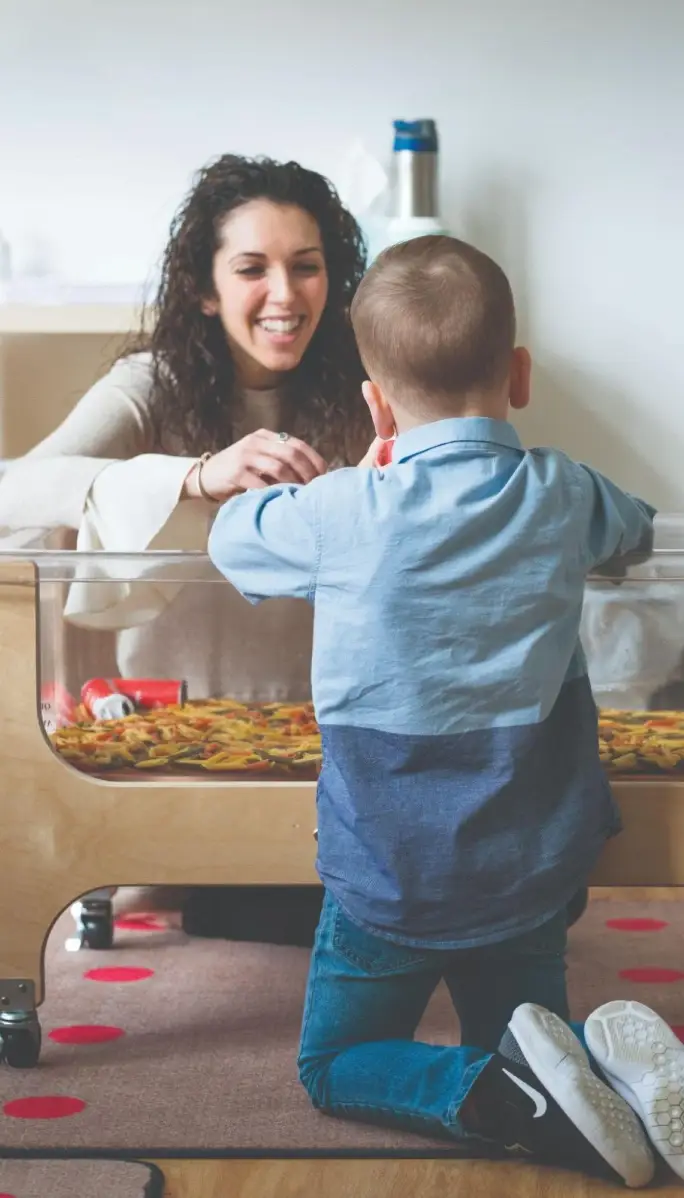 Pediatric therapy in Buffalo Grove - child during a speech therapy session at CST Academy