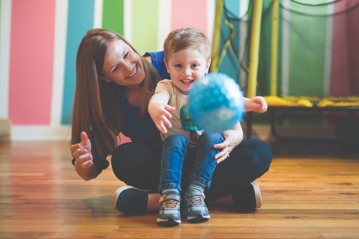 ABA therapy in Wicker Park - child during a speech therapy session at CST Academy
