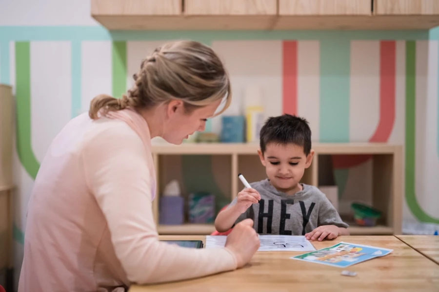 Occupational Therapy in Gurnee - child during a pediatric OT session at CST Academy