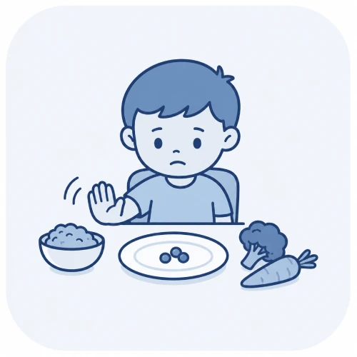 child eats a very small variety of foods